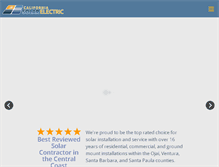 Tablet Screenshot of californiasolarelectric.com